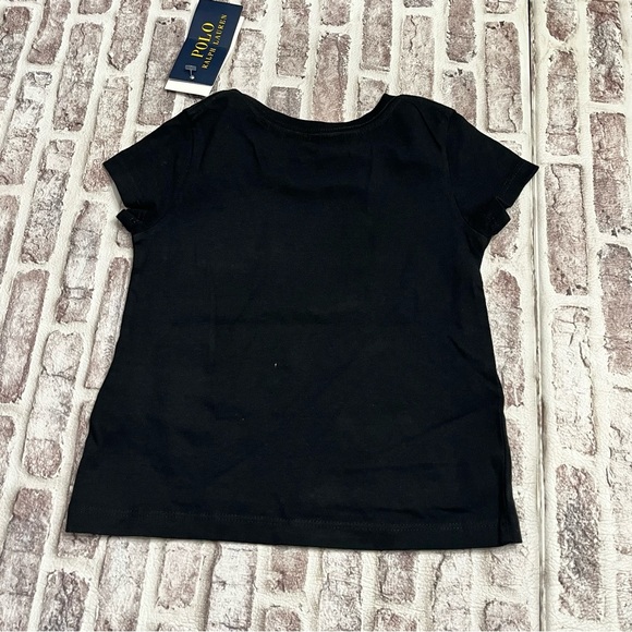 Polo Ralph Lauren Girls T-Shirt Graphic Black Red‎ Winter Plaid Logo NWT 2 / 2T - Picture 5 of 7